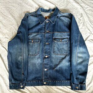 Vintage GAP 1969 Jean Jacket Men XXL Blue Denim Heritage Trucker Pockets Y2K